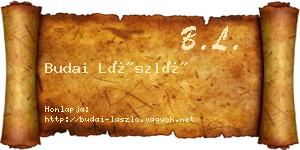Budai László névjegykártya